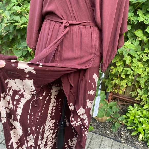 NEW Young Fabulous & Broke Burgundy Tie Dye Dress - Picture 11 of 15